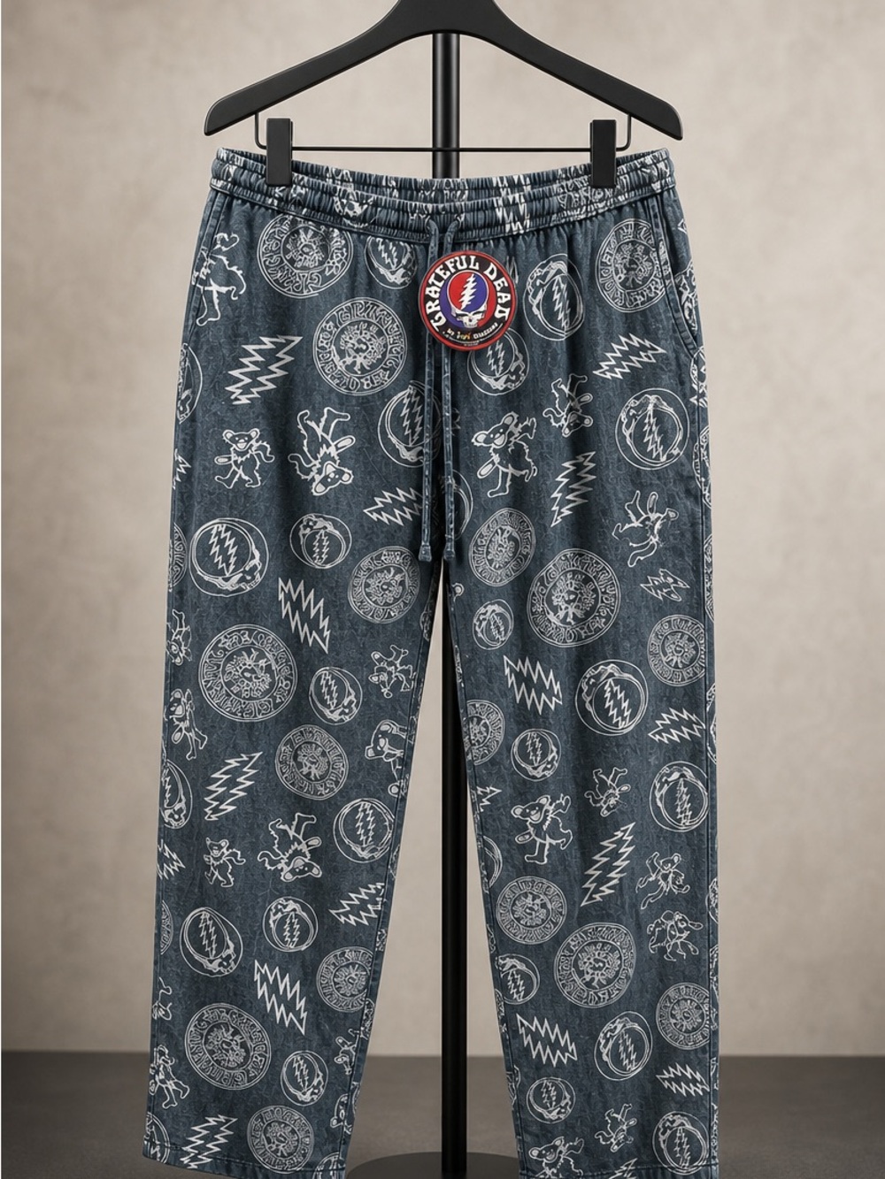 Men's Blue Multi-Graphic Lounge Pants